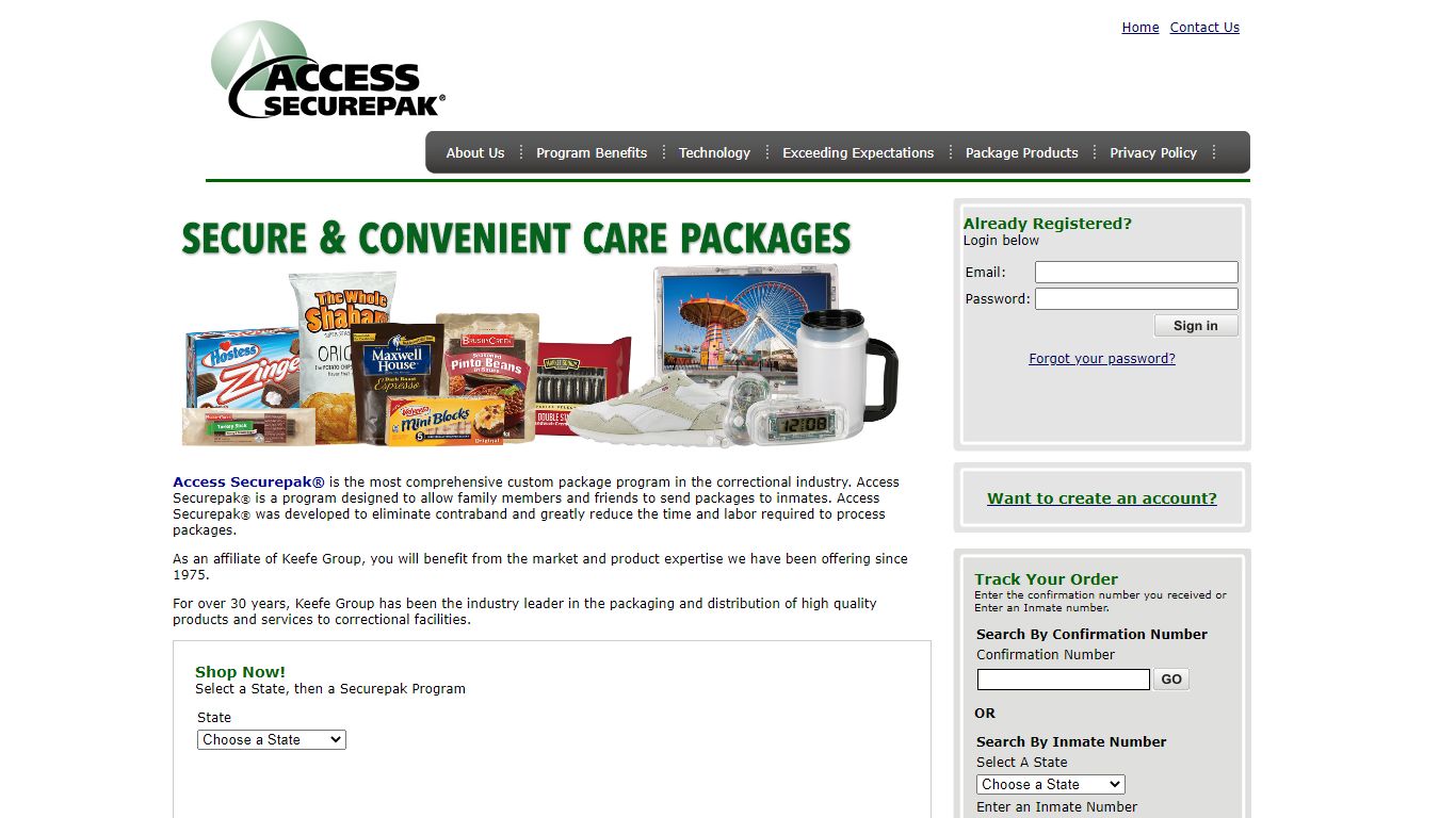 Access Securepak - Duval County Package Program - FL - Welcome